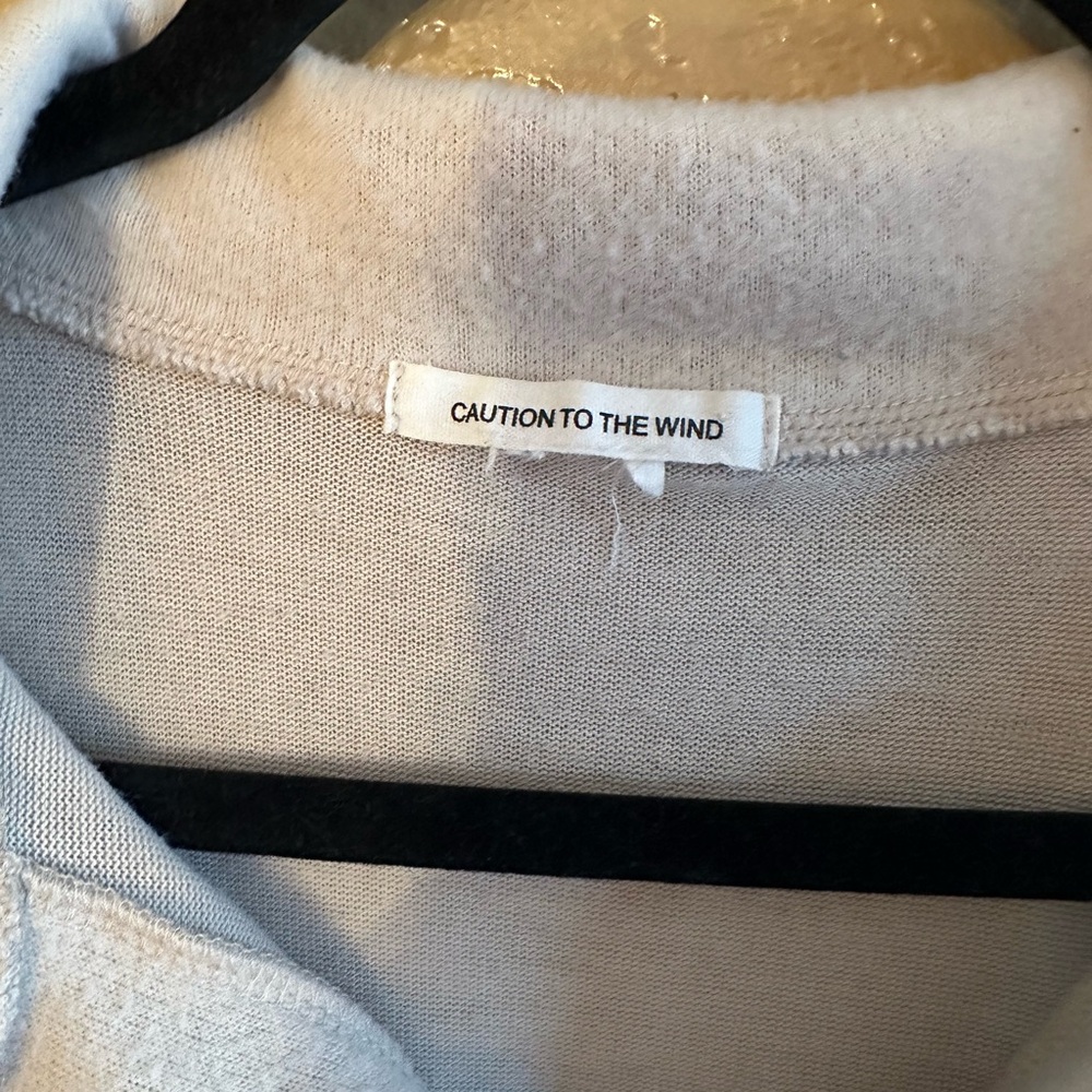 Long sleeve cropped caution to the wind tee